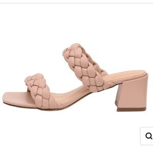 Cusionaire Onyx Braided Heel Sandal, Size 7